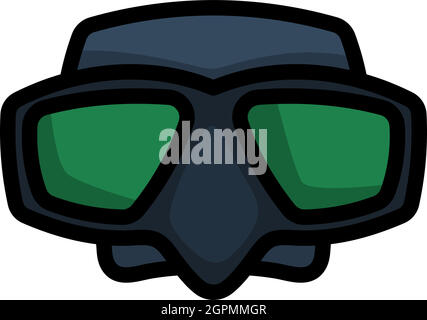 Icon Of Scuba Mask Stock Vector