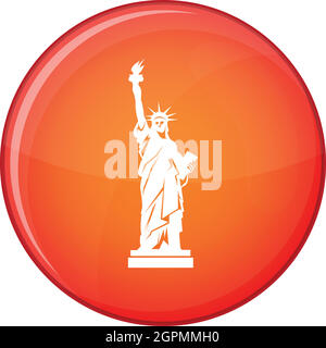 Statue of liberty icon, flat style Stock Vector