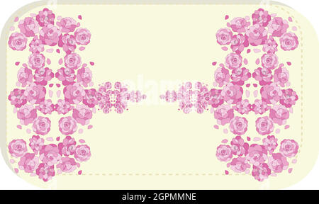 Bed of red roses on abstract background Stock Vector