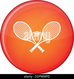 Crossed tennis rackets and ball icon digital blue Stock Vector Image ...