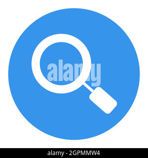 Search magnifier vector flat white glyph icon Stock Vector