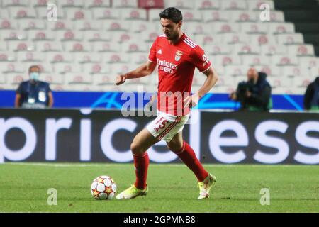 Roman Yaremchuk of Benfica during the UEFA Champions League, Group E football match between SL Benfica and FC Barcelona on September 29, 2021 at Estadio da Luz in Lisbon, Portugal - Photo: Laurent Lairys/DPPI/LiveMedia Stock Photo