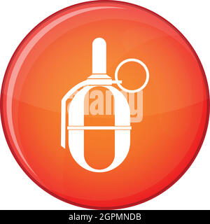Hand paintball grenade icon, flat style Stock Vector