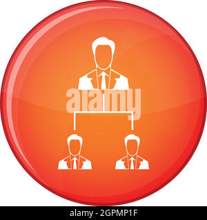 Company structure icon, flat style Stock Vector