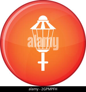 Street lamp icon, flat style Stock Vector