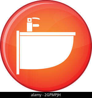 Bidet icon, flat style Stock Vector