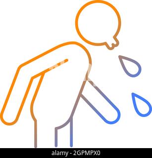 Spit gradient linear vector icon Stock Vector