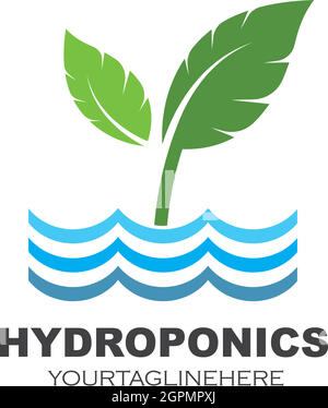 hydroponics logo vector illustration design Stock Vector