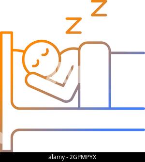 Sleep gradient linear vector icon Stock Vector