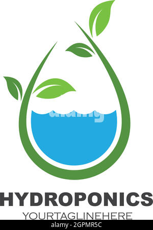 hydroponics logo vector illustration design Stock Vector