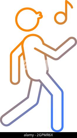 Whistle gradient linear vector icon Stock Vector
