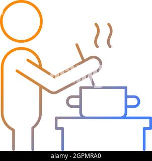 Cook gradient linear vector icon Stock Vector