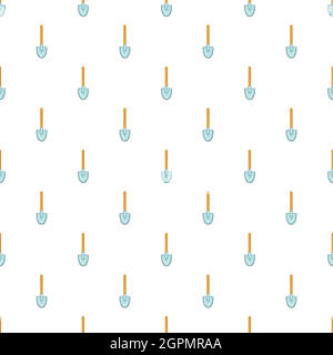 Shovel pattern, cartoon style Stock Vector