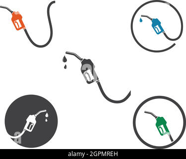 gasoline nozzle vector icon illustration design Stock Vector