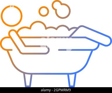 Bathe gradient linear vector icon Stock Vector