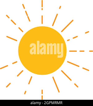 sun ilustration logo vector icon Stock Vector