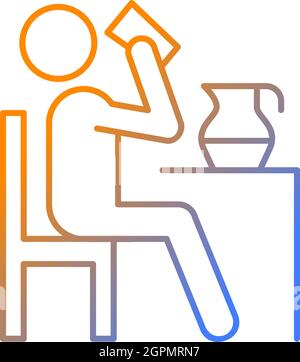 Drink gradient linear vector icon Stock Vector