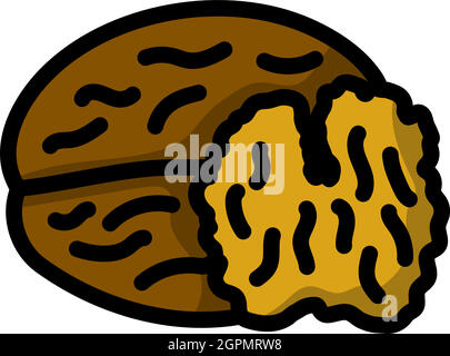 Walnut Icon Stock Vector