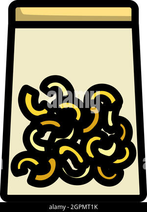 Macaroni Package Icon Stock Vector