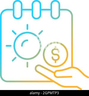 Unlimited PTO gradient linear vector icon Stock Vector