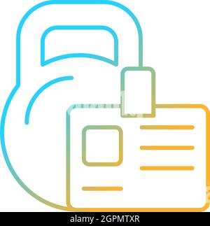 Gym membership gradient linear vector icon Stock Vector