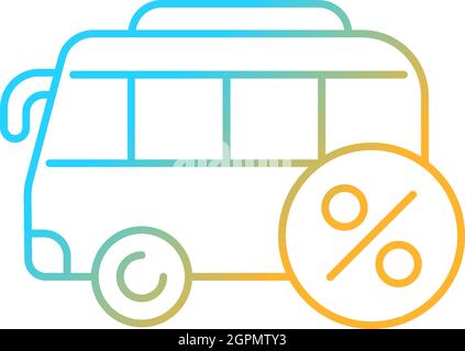 Commuting assistance gradient linear vector icon Stock Vector