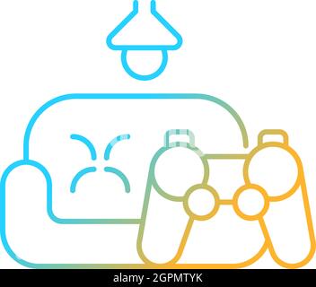 Game room gradient linear vector icon Stock Vector