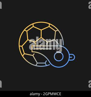 Physical training gradient vector icon for dark theme Stock Vector