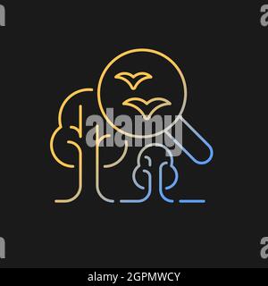 Environmental science gradient vector icon for dark theme Stock Vector