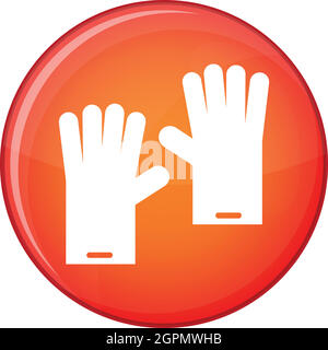 Rubber gloves icon, flat style Stock Vector