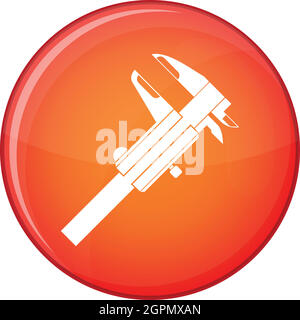 Calipers icon, flat style Stock Vector