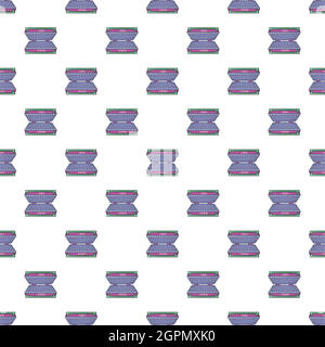 Electric grill pattern, cartoon style Stock Vector