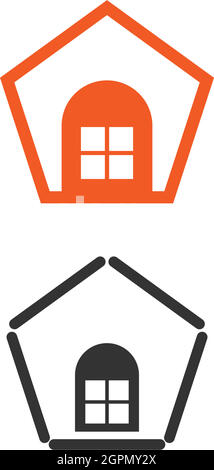 House icon logo simple design template vector Stock Vector