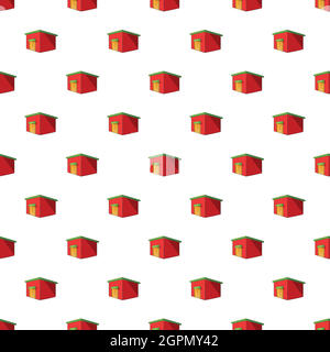 Beer warehouse pattern, cartoon style Stock Vector