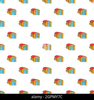 Warehouse pattern, cartoon style Stock Vector