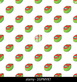 Slow cooker pattern, cartoon style Stock Vector