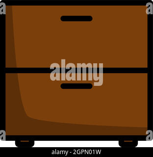 Bedroom Nightstand Icon Stock Vector