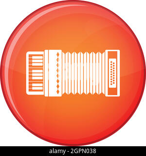 Accordion icon, flat style Stock Vector