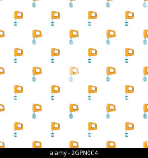 Mixer pattern, cartoon style Stock Vector