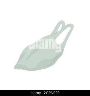 Plastic bag, waste trash rubbish, environment ecology pollution problem vector illustration. Cartoon garbage package bag for dirty dump landfill isolated on white Stock Vector