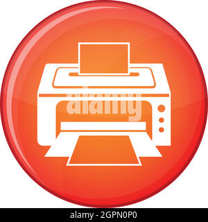 Printer icon, flat style Stock Vector