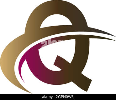 Mix of letter with quick slash design logo icon concept Stock Vector