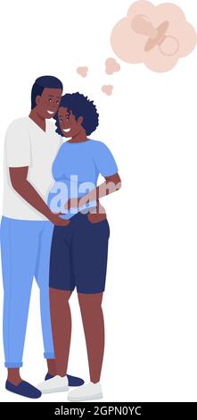 Silhouette young couple expecting baby Stock Vector Image & Art - Alamy