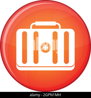 First aid kit icon, flat style Stock Vector
