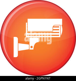 Hand with parking ticket icon, flat style Stock Vector