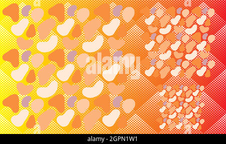 Collection of stone and pebel on abstract square background Stock Vector