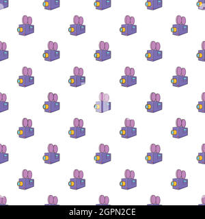 Camcorder pattern, cartoon style Stock Vector