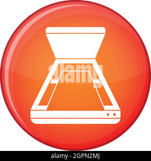 Open scanner icon, flat style Stock Vector