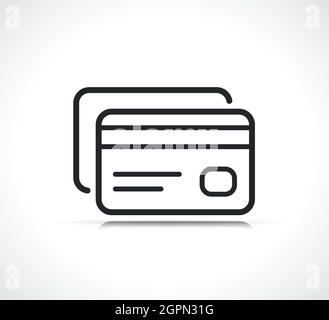 credit card payment line icon Stock Vector