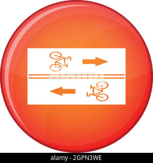 Road for cyclists icon, flat style Stock Vector Image & Art - Alamy